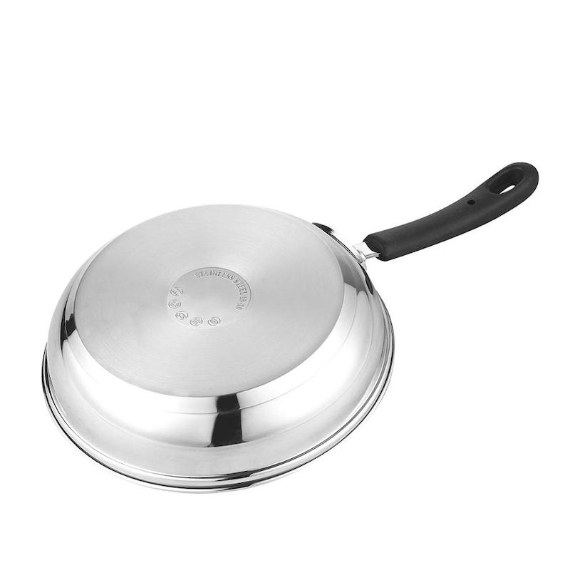 stegepande wok rustfrit stål med låg